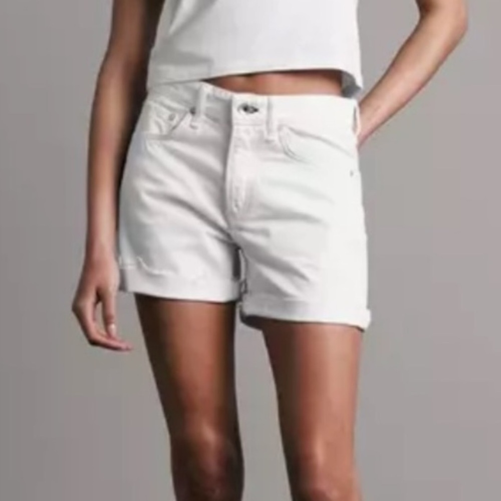 Rag & Bone Mid Rise Rosa White Shorts